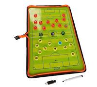 RASTKY Portable Soccer Coaching Magnetic Board Light Weight Magnetic Coaching Board with Chess Pieces for Match Day Strategies PU Leather Material