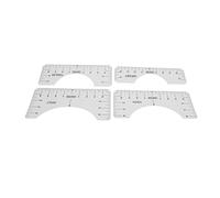 RASTKY Practical T Shirt Ruler Transparent Plastic Shirt Ruler Guide for Easy Read Data and Alignment for Clothing Designers 4PCS