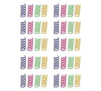RASTKY Premium 40PCS Cat Spring Toys, Bright Color Cat Toys for Exercise Promotion, Durable ABS Material