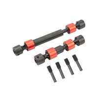 RASTKY Premium Adjustable Steel CVD Driveshaft for 3.3, Summit E 2.0, Rust Proof RC Center Drive Shaft, 4 Screws Included (Red)