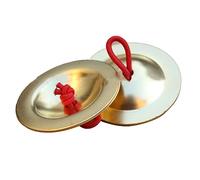 RASTKY "Premium Copper Finger Cymbals Bright Sound Effect Rhythm Instrument for Children's Music Education 2Pcs Applicable scene: Early Childhood Education Activities
