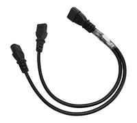 RASTKY Premium PVC Material Single C14 to Dual 5 15R C13 Power Y Splitter Adapter Cord for PCs,Monitors,Printers, Scanners, & More, 1 X Power Splitter Adapter Cord