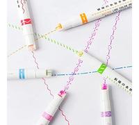 RASTKY "Premium Smooth Writing 6 Pcs Curve Highlighter Color Marker Pen Set Safe and High Performance Tool to Spark Imagination, 70g