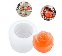 RASTKY Premium White Silicone Ice Making Mold in Rose Shape, Nonstick, Safe and Durable, 4PCS Silicone Molds for Cocktail Night, Beaches, Offices (RASTKY8gacx4lr06-45)