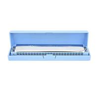 RASTKY Professional Diatonic Harmonica Key of C 24 Holes Stainless Steel Cover Plate Blues Harp Mouth Beginners, Students, Adults -, Recording, (Blue)