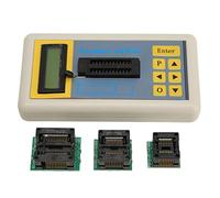 RASTKY Professional Digital Integrated Circuit IC Tester for Transistor CD4000 Series Op Amps, Includes 1300+ Built-in Chip Models, 420+ Transistor Models (Host Machine and 3 Sop Test Stands)