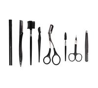 RASTKY Professional Eyebrow Kit Black Stainless Steel Eyebrow Trimming Kit Beauty Tools for Women, Care with Storage Bag
