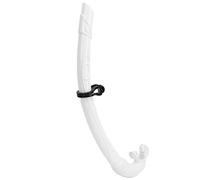 RASTKY PVC Diving Snorkel with Comfortable Silicone Mouthpiece - Easy Breath Snorkeling Tube Freediving, Swimming, and Underwater Activities - Lightweight, & Portable Snorkeling Gear (White)