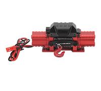 RASTKY RC Winch Professional Aluminium Alloy Model Winch, Dual Motor Drive, 10KG Pulling Force, Suitable for Hsp Redcat Tamiya Axial Scx10 D90 Hpi Enthusiasts (Red)