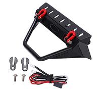 RASTKY RCFront Bumper with LED LightAxial Scx10 / II/III Generation 1/10 RC Car - Protects Your Model,Night Driving Visibility (trapezoid)