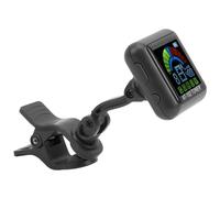 RASTKY Rechargeable -On Tuner Guitar Ukulele Violin - Guitar Clipon Tuner USB Rechargeable Builtin Battery Violin Ukulele AT102 - Professional Chromatic Tuning Modes (AT-102 black)