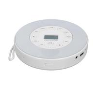 RASTKY Rechargeableortable CDlayer Withuilt-in Speakers,I-Skip Functionality, Andtivity CD, CD RW, And3mats - 1500mAhattery On-the-Go Musicyment (White Without BT)