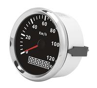 RASTKY Red Backlight Automotive Speed Gauge with GPS Pulse Signal for Ship Yacht Motorcycle, 3-3/8in Size 0-120KM / H for Marine Navigation