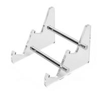 RASTKY Removable Acrylic Keyboard Stand Unique Step Design Keyboard Riser Easy to Install Acrylic Display Shelf for Exhibition 17x16x13cm Black (Transparent)