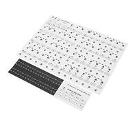 RASTKY Removable Piano Keyboard Stickers Beginners - Piano Key Sticker Keys Transparent Notation Paster Decoration - Large Letter Note Labels (Black)
