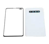 RASTKY Replacement Phone Rear Cover and Housing Set for S10+Plus, Including Back Glass Cover and Outer Glass Panel with Repair Tools for Precise Hole Position, Complete Functions (White)