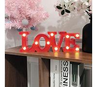 RASTKY Romantic Love Word LED Night Light Warm White Decorative Lamp for Valentine's Day Wedding, Unique Design Adds Charming Atmosphere, Ideal for Family Birthday Party Decoration, Easy (Warm Light)
