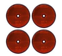 RASTKY Round Reflectors Reflective Practical 72mm Dia Safe Travel At Night for Tunnels Trailers Post Cars (Yellow)