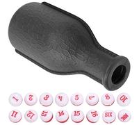 RASTKY Rubber Billiard Dice Kit with Shaker Bottle for Exciting Tournament Games At the Bar or Home 16pcs (Black)