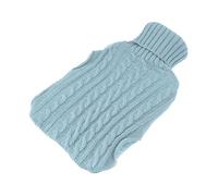 RASTKY Rubber Explosionproof Hot Water Bottle Insulation Effect Bag with Knit Cover Set for Muscle Soreness, Sports Injuries Applicable Scene (Light Blue)