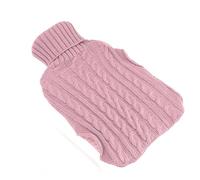 RASTKY Rubber Explosionproof Hot Water Bottle Insulation Effect Bag with Knit Cover Set for Muscle Soreness, Sports Injuries Applicable Scene (Pink)