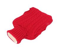 RASTKY Rubber Explosionproof Hot Water Bottle Insulation Effect Bag with Knit Cover Set for Muscle Soreness, Sports Injuries Applicable Scene (Christmas Red)