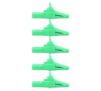 RASTKY Safety Test Clips Multifunctional Power Test Clamp for Electronic Instruments, Strong Connectivity & Excellent Material, 5pcs for Industrial Equipment (Green)