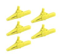 RASTKY Safety Test Clips Multifunctional Power Test Clamp for Electronic Instruments, Strong Connectivity & Excellent Material, 5pcs for Industrial Equipment (Yellow)