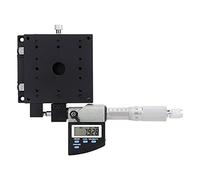 RASTKY SEMX80-AS Digital Micrometer Platform 80x80mm 0.001mm Linear Translation Stage for Fine-Tuning Displacement, Mechanical Equipment Positioning Aluminum Alloy Black Oxidation