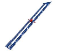 RASTKY Sewing Ruler Durable Pointed Edge Seam Allowance Measure Hem Depth for DIY Craft Aluminum (Pointed blue aluminum ruler)