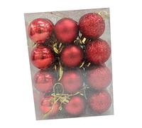 RASTKY Shatterproof Ornaments 72Pcs Balls Hanging Decorative Tree Balls Weddings Engagements Anniversaries Parties Plastic (Red)