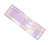RASTKY Shine Through Double Take/Attempt PBT Keycaps Keyboard Keycaps 108 Keys OEM Height Two Color Injection Ing Ergonomic DIY Mechanical Keyboard Gradient Purple (Purple Pink White)