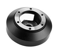 RASTKY Short Steering Wheel Hub Adapter Kit Stable One Piece Solid Construction Fit for Nissan 350Z/370Z/Amada/Versa/Cube, Black+Silver, for Racing Drivers