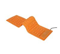 RASTKY Silent Foldable Silicone Keyboard 108 Keys Full Sealing Design for Office Workers Green (Orange)