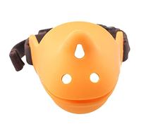 RASTKY Silicone Dog Muzzle Breathable Mouth Cover for Bite Prevention, Soft Rhino Shape Guard for Samoyed, Adjustable Dog (M (Mouth Circumference 13.5-16cm / 5.3-6.3in))