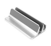 RASTKY Silvery Vertical Laptop Stand Organizer Aluminum Alloy One Piece Molding Holder for Home Office Dormitory