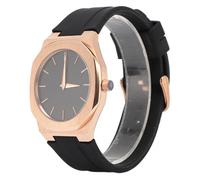 RASTKY Simple Business Quartz Watch Super Slim Stainless Steel Minimalism 50m Silicone Strap Analog Display Quartz Watch Men (Type 2)