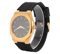 RASTKY Simple Business Quartz Watch Super Slim Stainless Steel Minimalism 50m Silicone Strap Analog Display Quartz Watch Men (Type 1)