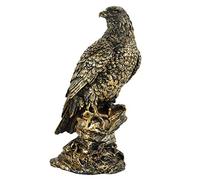 RASTKY Simulation Eagle Delicate Resin Animal Model for Home Garden Decoration Gift, Exquisite Workmanship Indoor & Outdoor Ornament, Bronze Color 7.1 X 4.7 X 11.4 in