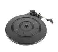 RASTKY Sl elt Drive Gramophone Turntable Easy To Use for Record Fans Black Plastic Material
