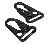 RASTKY Sling Snap Hook Durable Portable Lightweight for Outdoor Activities 20PCS Olecranon Spring Buckle Key Chain Clips for Women Men Alloy Black 2.0 X 1.3in