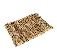 RASTKY Small Pet Hamster Grass Mat Comfortable Hand-woven Pad for Grinding Teeth 2 Sizes Guinea-pig Rabbit Great Gift Non- Bite-proof (S)