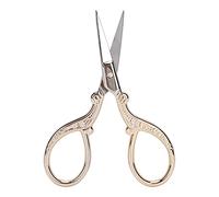 RASTKY Small Stainless Steel Embroidery Scissors Craft Shears for Sewing, Comfortable Soft Handle, DIY Production, 1 Scissors 1 Leather Cover (Rose Gold +)