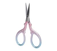 RASTKY Small Stainless Steel Embroidery Scissors Craft Shears for Sewing, Comfortable Soft Handle, DIY Production, 1 Scissors 1 Leather Cover (Pink +)