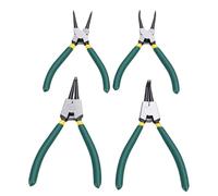 RASTKY Snap Ring Pliers Set Circlip Pliers 7 Inch Internal External Set with Straight Bent Jaw, Retaining Ring Tool Kit Alloy Steel