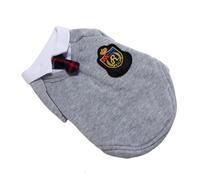 RASTKY Soft and Comfortable Polyester Campus Style Dog Clothing - for Parties, Birthdays, and Daily Wear - Adorable Pullover Design for Your Beloved Pet (Men's tie gray L)