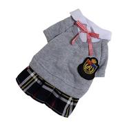 RASTKY Soft and Comfortable Polyester Campus Style Dog Clothing - for Parties, Birthdays, and Daily Wear - Adorable Pullover Design for Your Beloved Pet (women's skirt gray XL)