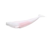 RASTKY Soft Plastic White Whale Sculpture Simulation Model for Endangered Species Awareness