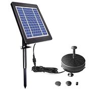 RASTKY Solar Fountain Pump Eco-Friendly with LED Light, Automatic Solar Brushless Water Pump for Garden Pond Fish, 160L/H Power Fountain IP68