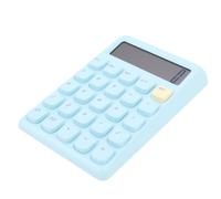 RASTKY Solar Portable Calculator Big Buttons 12 Digit Display for School Office Use ABS Material (Blue)